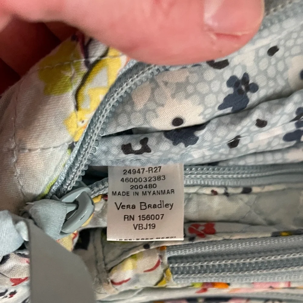 Vera Bradley Floral Sling Bag in Light Blue and Yellow - Picture 4 of 8